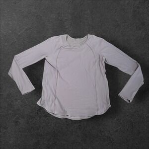 Lululemon Sculpt Long Sleeve‎ Athletic Top Purple Mesh Back Yoga Women Size M